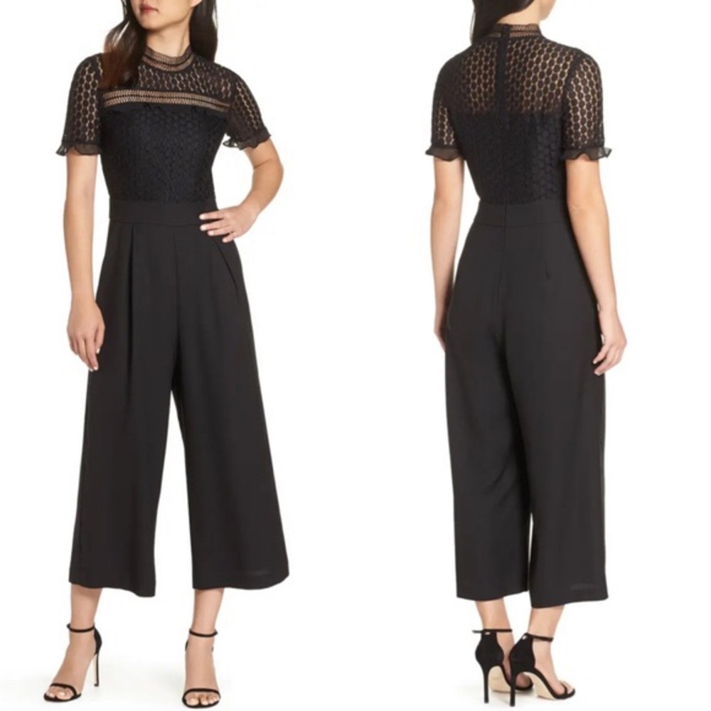 NWT CHELSEA28 | Lace Cropped Jumpsuit - Picture 1 of 2